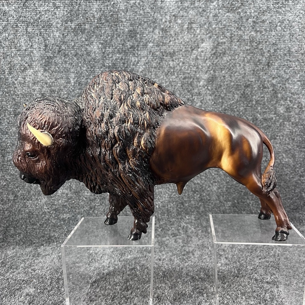 Vintage Breyer Molding Co Dark Brown Buffalo Bison #76  12" x 8"